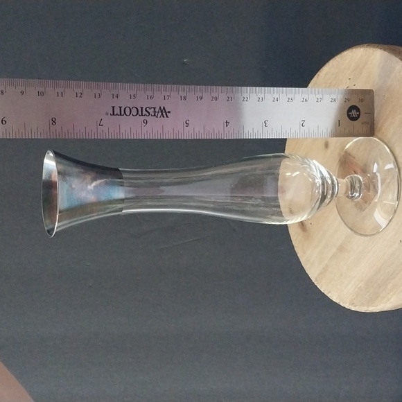 💥💥Vintage Dorothy Thorpe Mid-Century Style 8"Vase with Silver Band - Picture 7 of 8